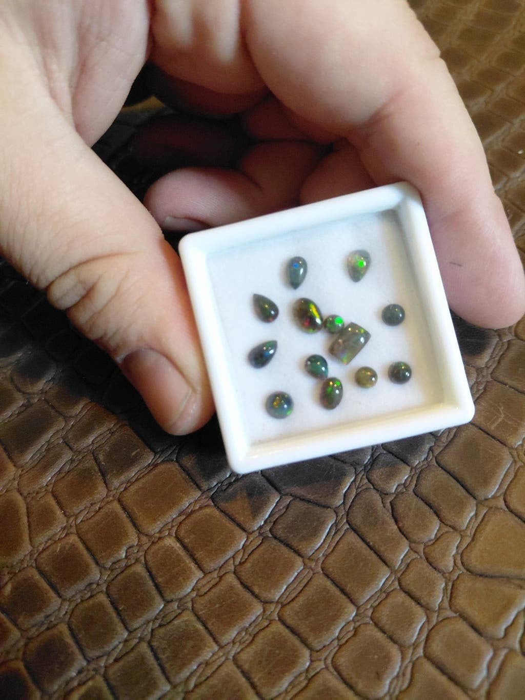 set met prachtige zwarte opaal cabochons 2, Ophalen of Verzenden, Nieuw