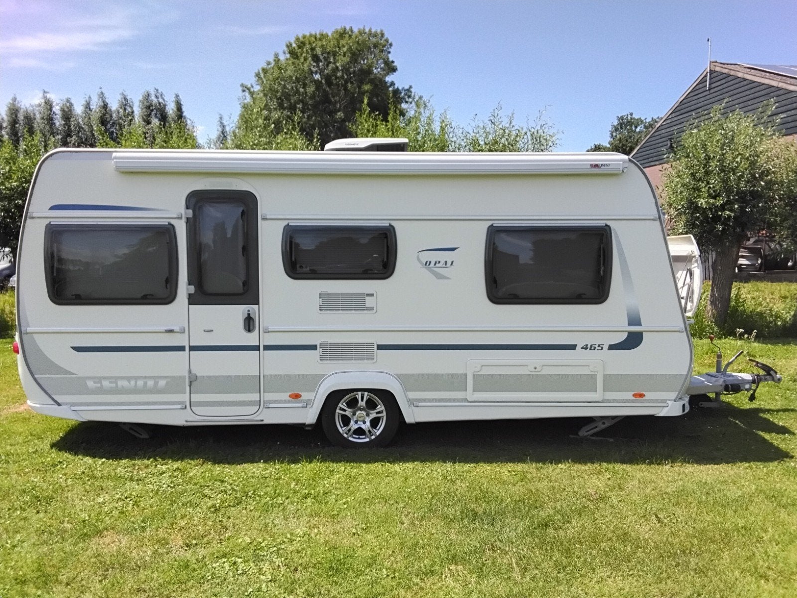 Caravan Fendt opal 465 tg airco luifel mover unico voortent, Caravans en Kamperen, Caravans, Particulier, tot en met 4, Rondzit