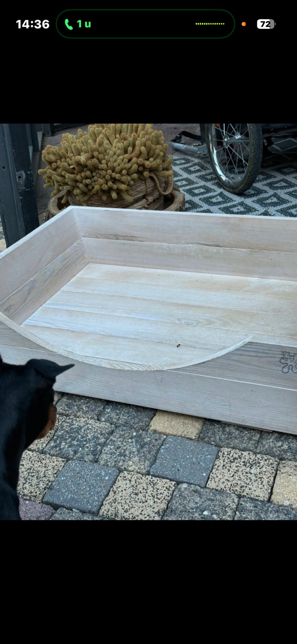 Houten hondenmand, Ophalen of Verzenden, Zo goed als nieuw, Overige