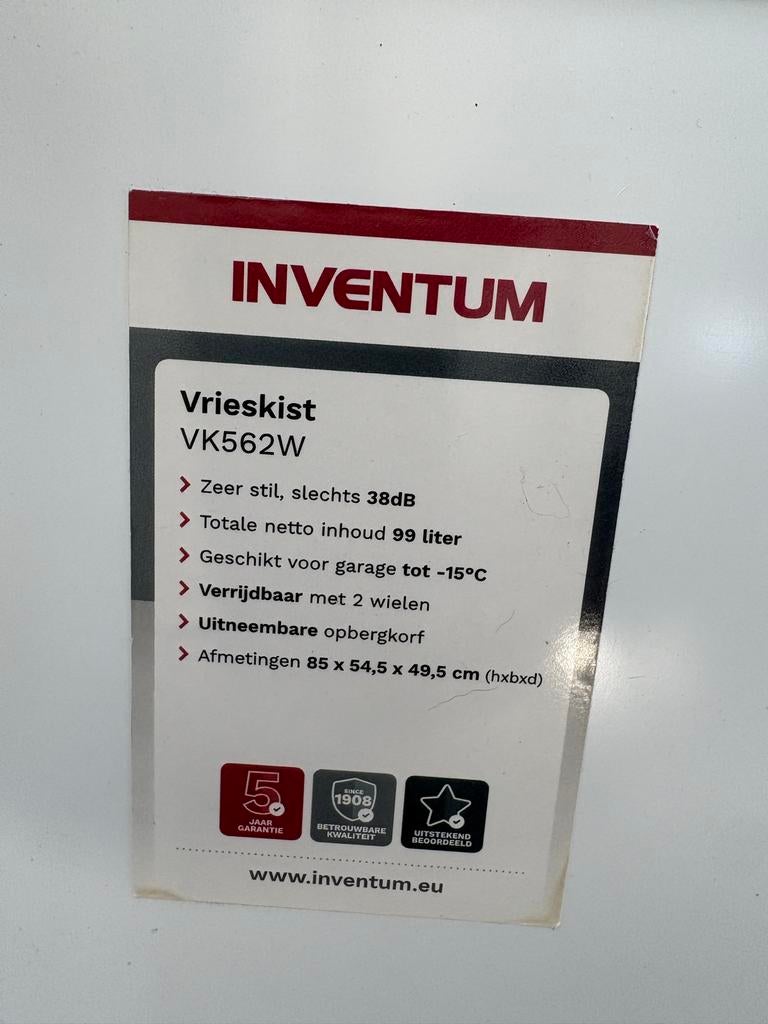 Inventum vriezer / vrieskast, Ophalen, Minder dan 60 cm