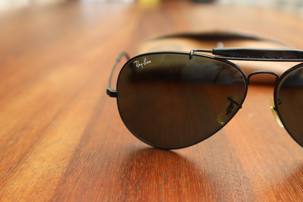 Heren Ray Ban Aviator Vintage metal zwart USA B&L zgan, Zonnebril, Zwart, Ophalen of Verzenden, Zo goed als nieuw