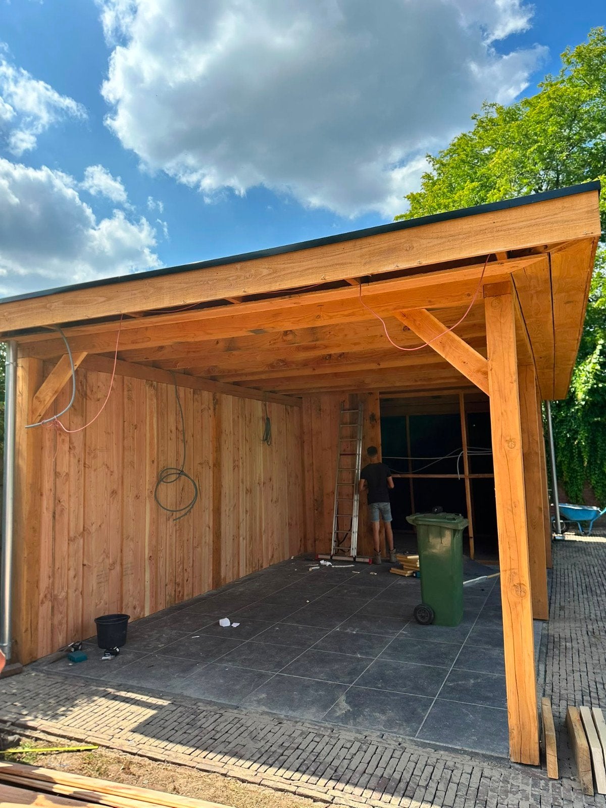 Op maat gemaakte houten carport of overkapping, Tuin en Terras, Ophalen of Verzenden, Nieuw, Veranda