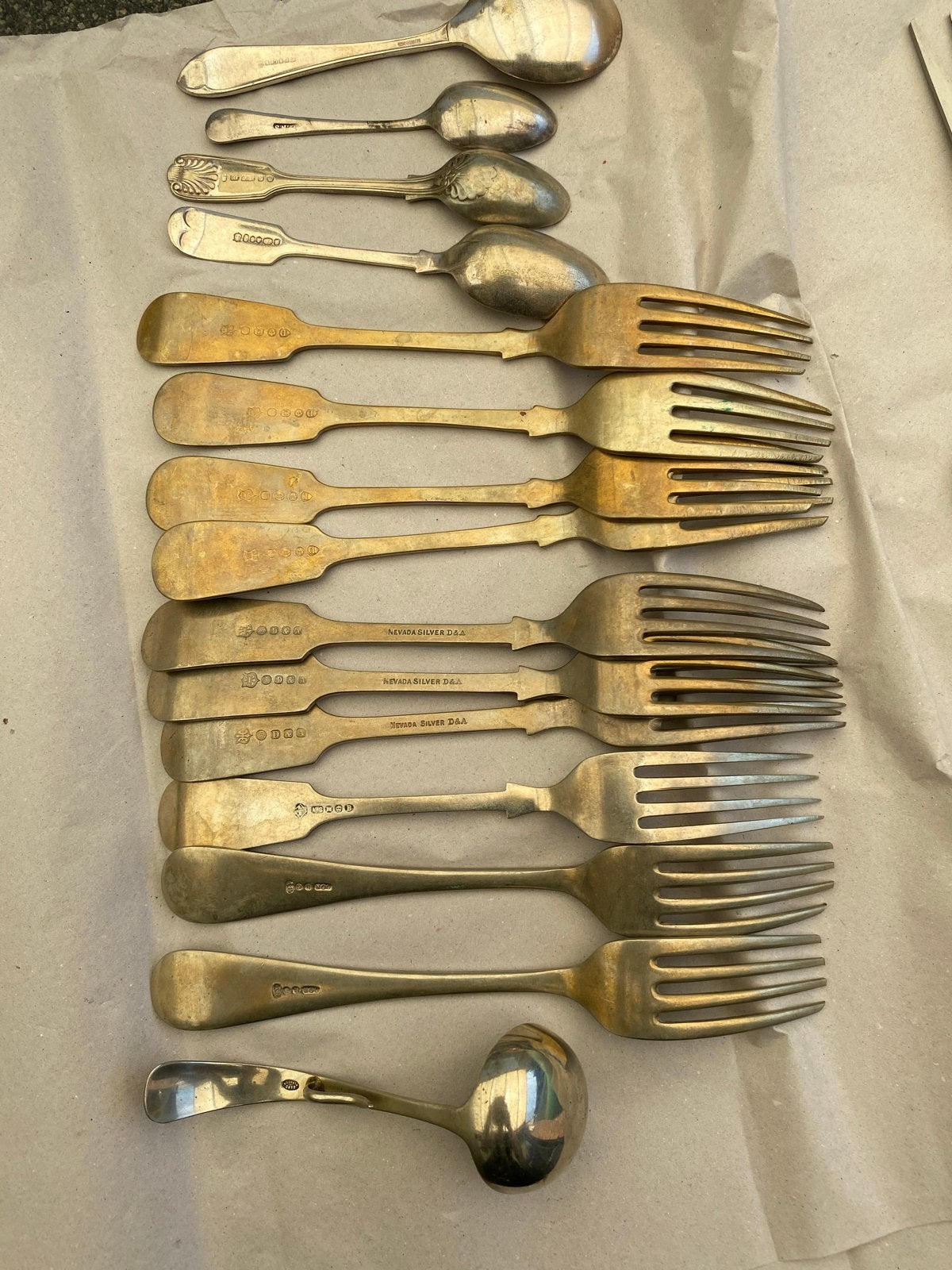 Vintage Bestekset: Lepels, Vorken en Opscheplepel, Ophalen of Verzenden