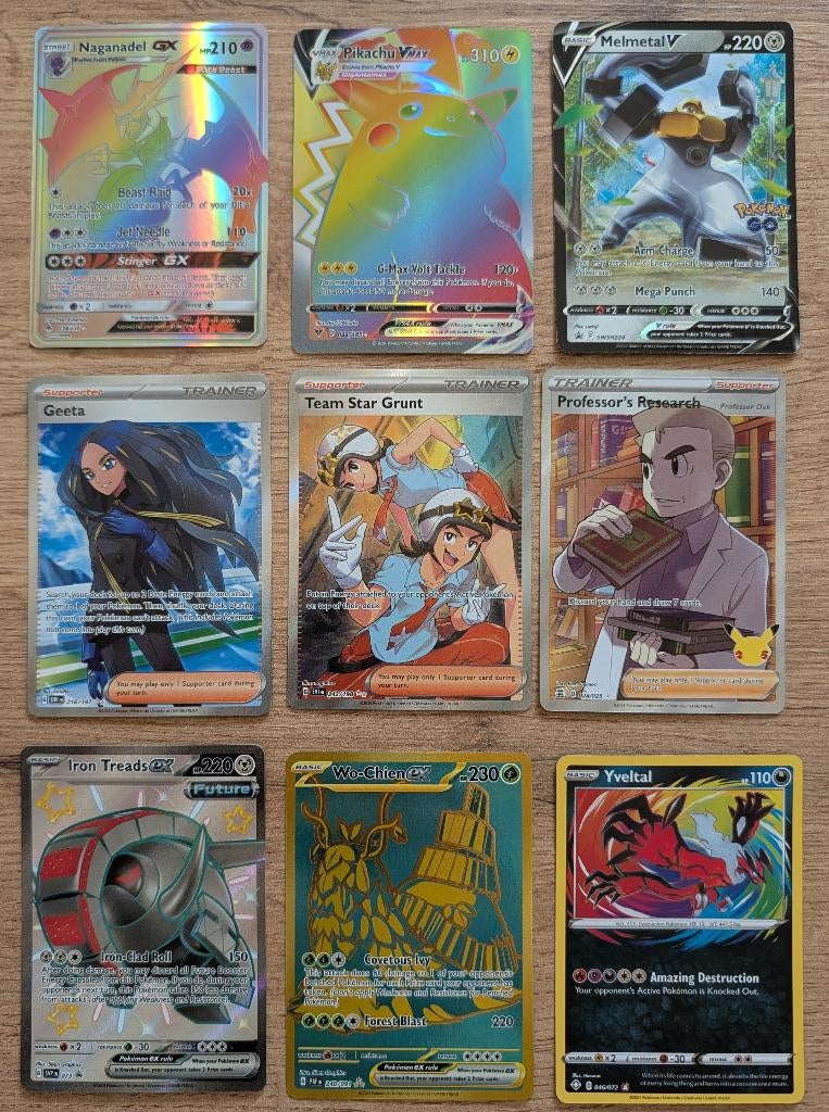 Verzameling Pokémon kaarten - 8 stuks, Ophalen of Verzenden, Zo goed als nieuw, Meerdere kaarten, Foil