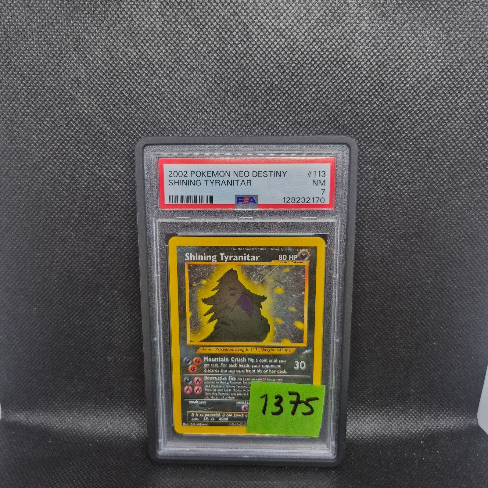 Shining Tyranitar Neo Destiny PSA 7, Ophalen of Verzenden, Zo goed als nieuw