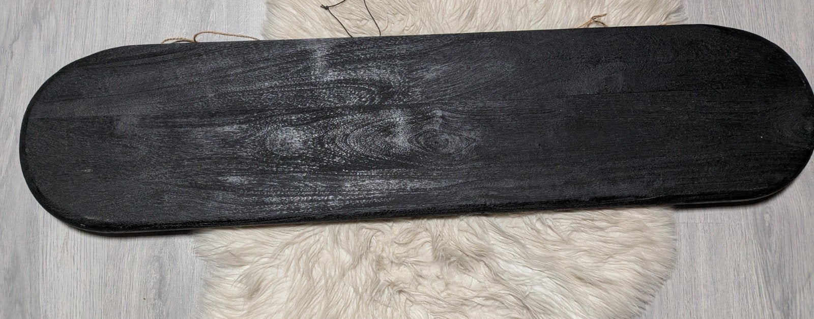 By-boo Zwart houten wandbord - 100x22 cm, Nieuw, Ophalen of Verzenden, Wandbord of Wandpaneel, Met ophangsysteem