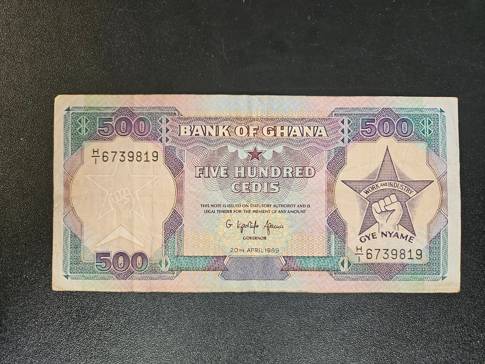Ghana pick 28b 1989, Postzegels en Munten, Bankbiljetten | Afrika, Ophalen of Verzenden, Overige landen, Los biljet