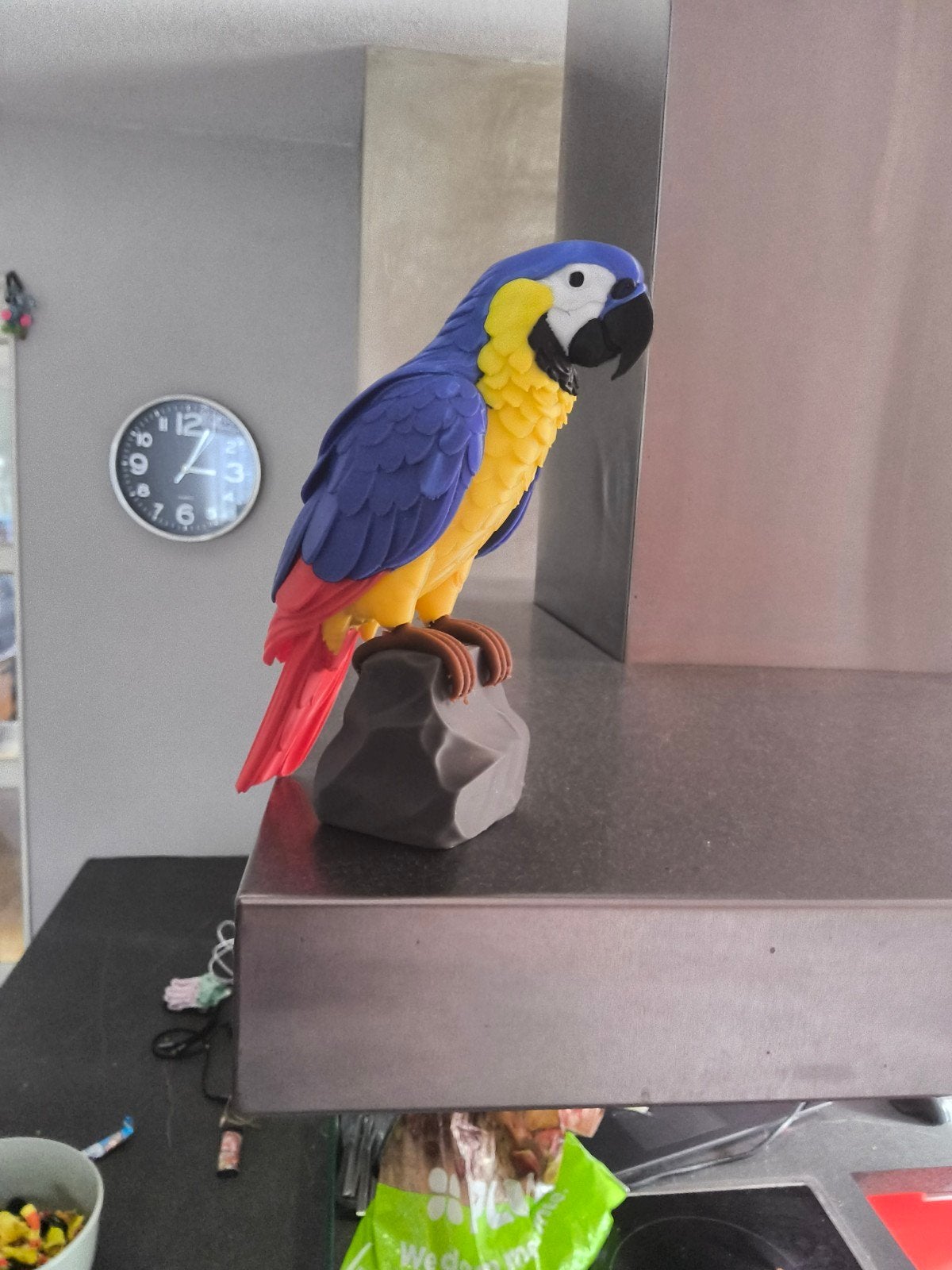 Kleurrijke Papegaai Decoratie - 15 cm hoog, Ophalen of Verzenden, Nieuw, Meerkleurig, Kunststof