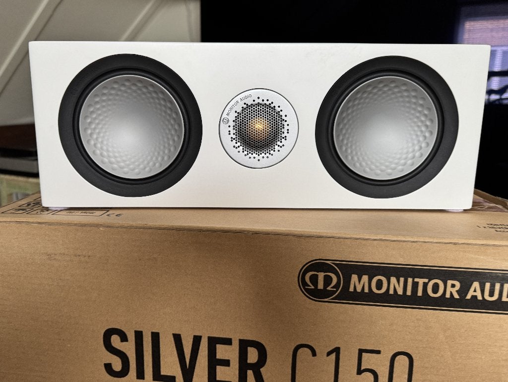 Monitor Audio Silver C150 6G - Satijn Wit - Nieuwstaat, Ophalen, 120 tot 150 watt, Zo goed als nieuw, Monitor Audio