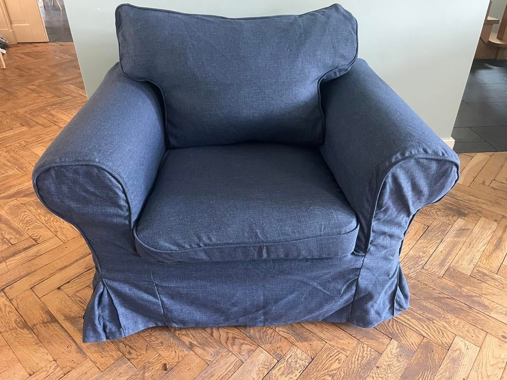 Hoes fauteuil Ektorp donkerblauw, Ophalen of Verzenden, Nieuw, 75 tot 100 cm