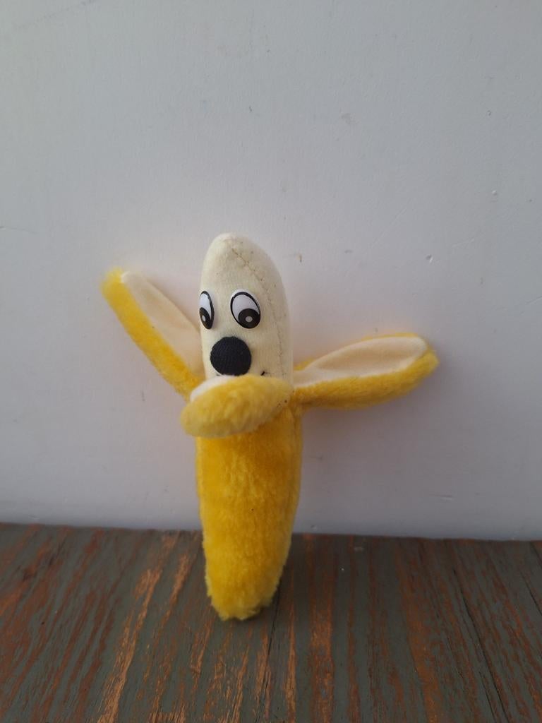 Knuffel banaan 14 cm, Geel, Overige typen, Ophalen of Verzenden, Zo goed als nieuw