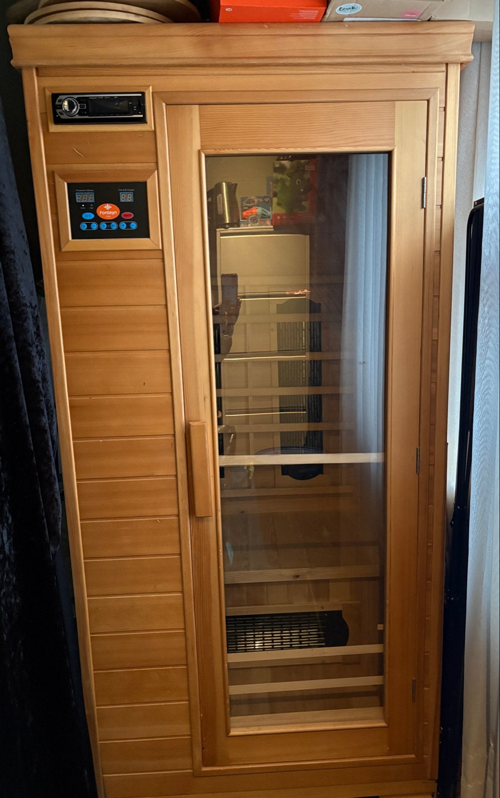 Infrarood sauna 1 persoons - Ontspanning en wellness thuis, Gebruikt, EA, Complete sauna, Ophalen of Verzenden