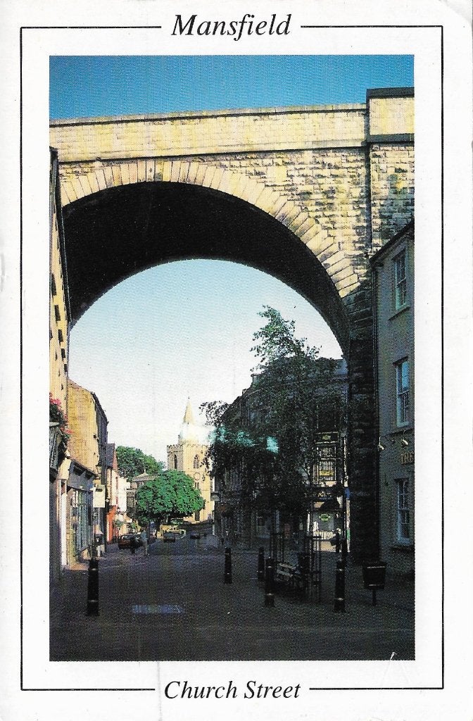 Ansichtkaart  	Mansfield (Engeland)	Church Street, Verzamelen, Verzenden, 1980 tot heden, Gelopen, Engeland
