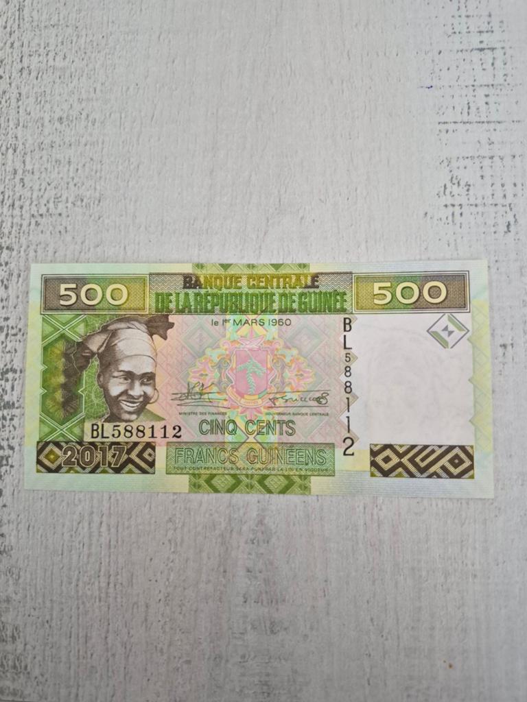 Guinee 500 Francs Guinéens 2017 UNC, Ophalen of Verzenden, Guinee