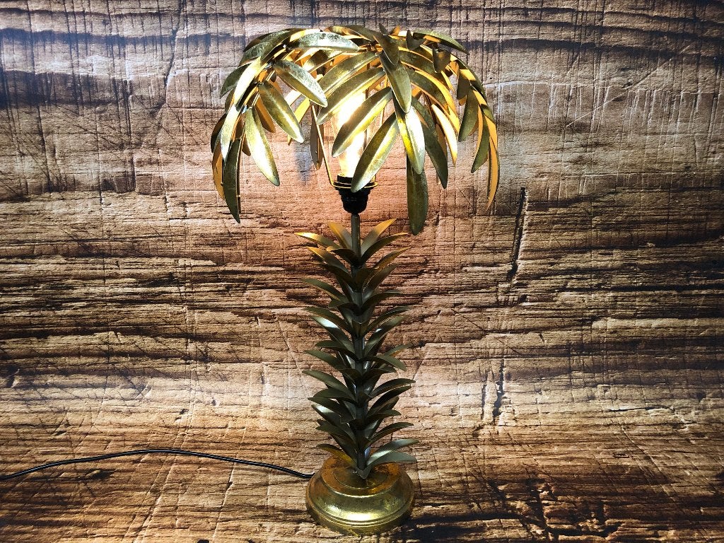 Palmboom tafellamp, 73 cm, Overige merken, Goud, Nieuw