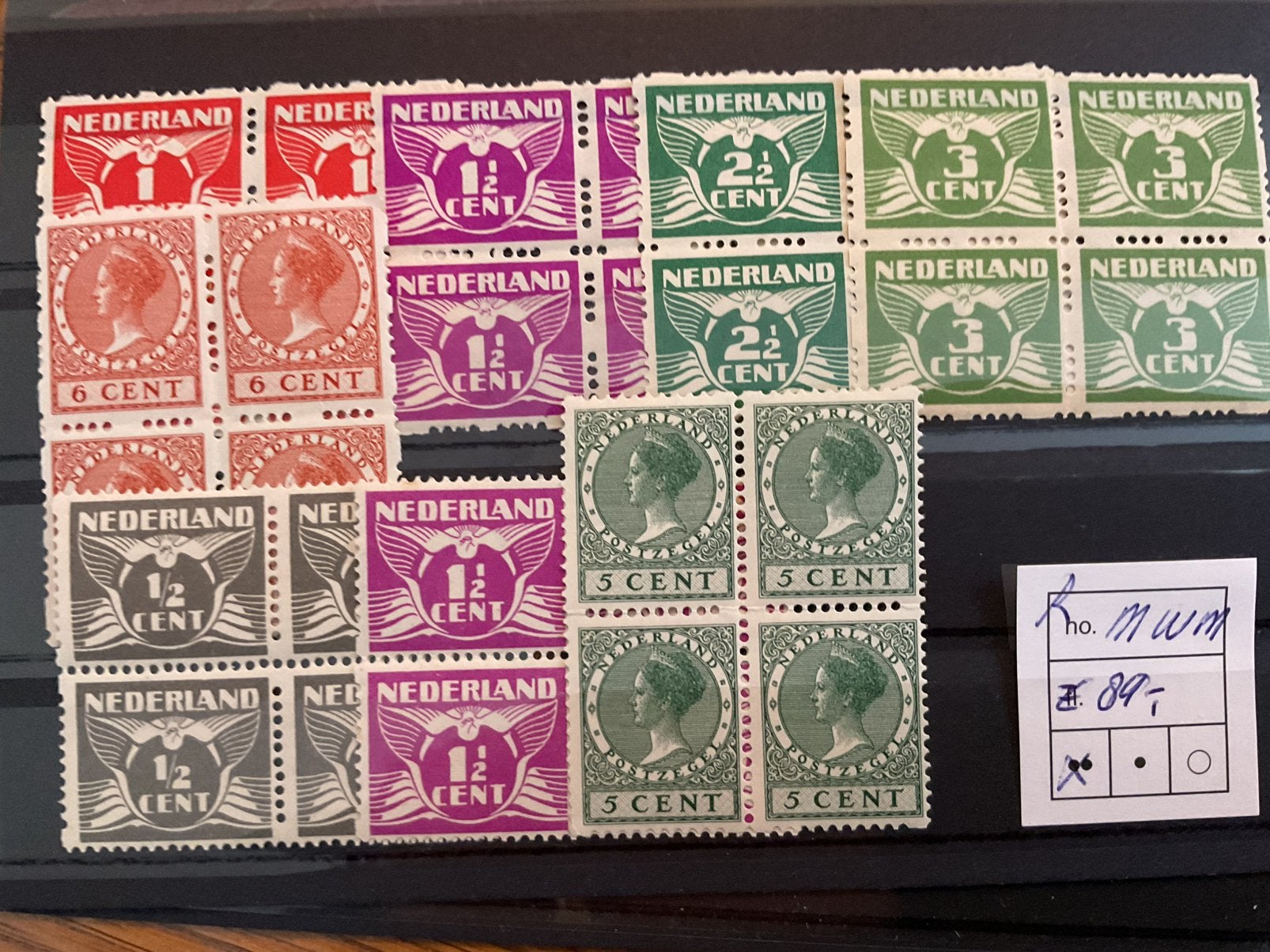 Roltanding blokken postfris. Uit diverse series met waterm., Ophalen of Verzenden