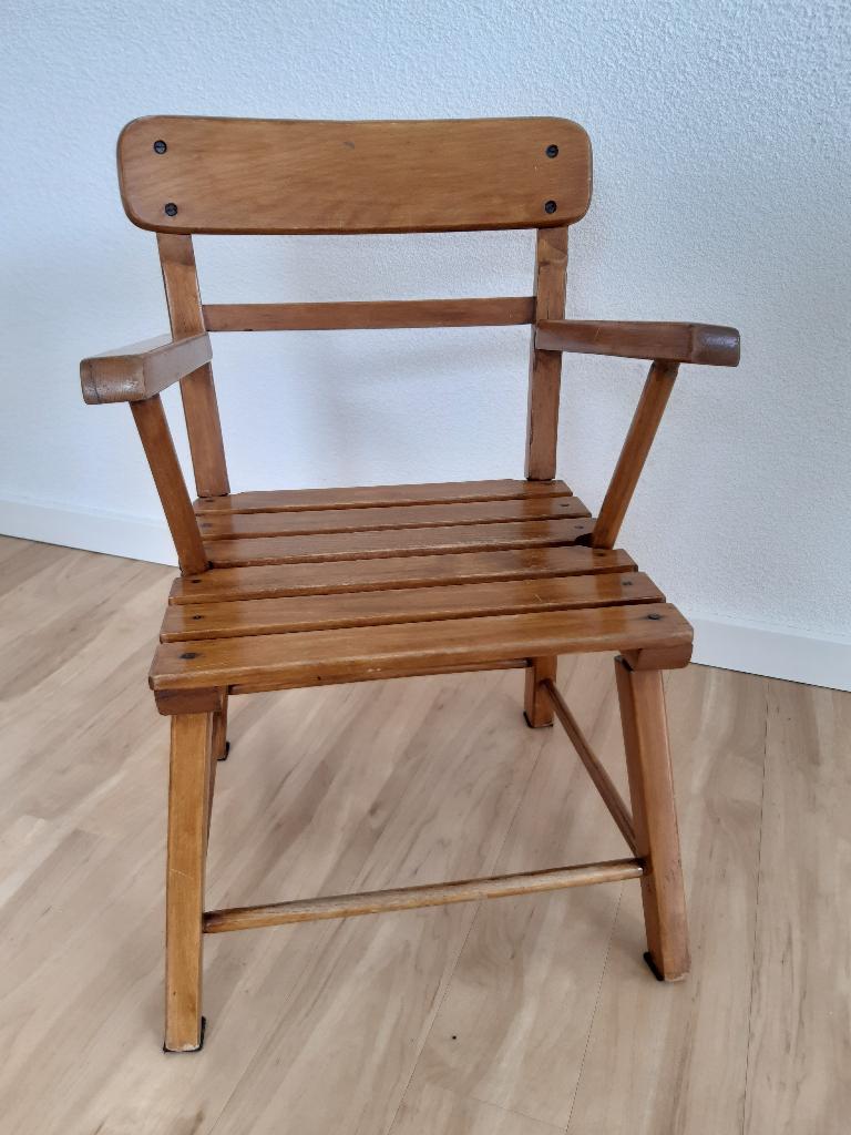Vintage Herlag Deventer kinderstoeltje, Kinderen en Baby's, Kinderkamer | Tafels en Stoelen, Ophalen, Zo goed als nieuw, Stoel(en)