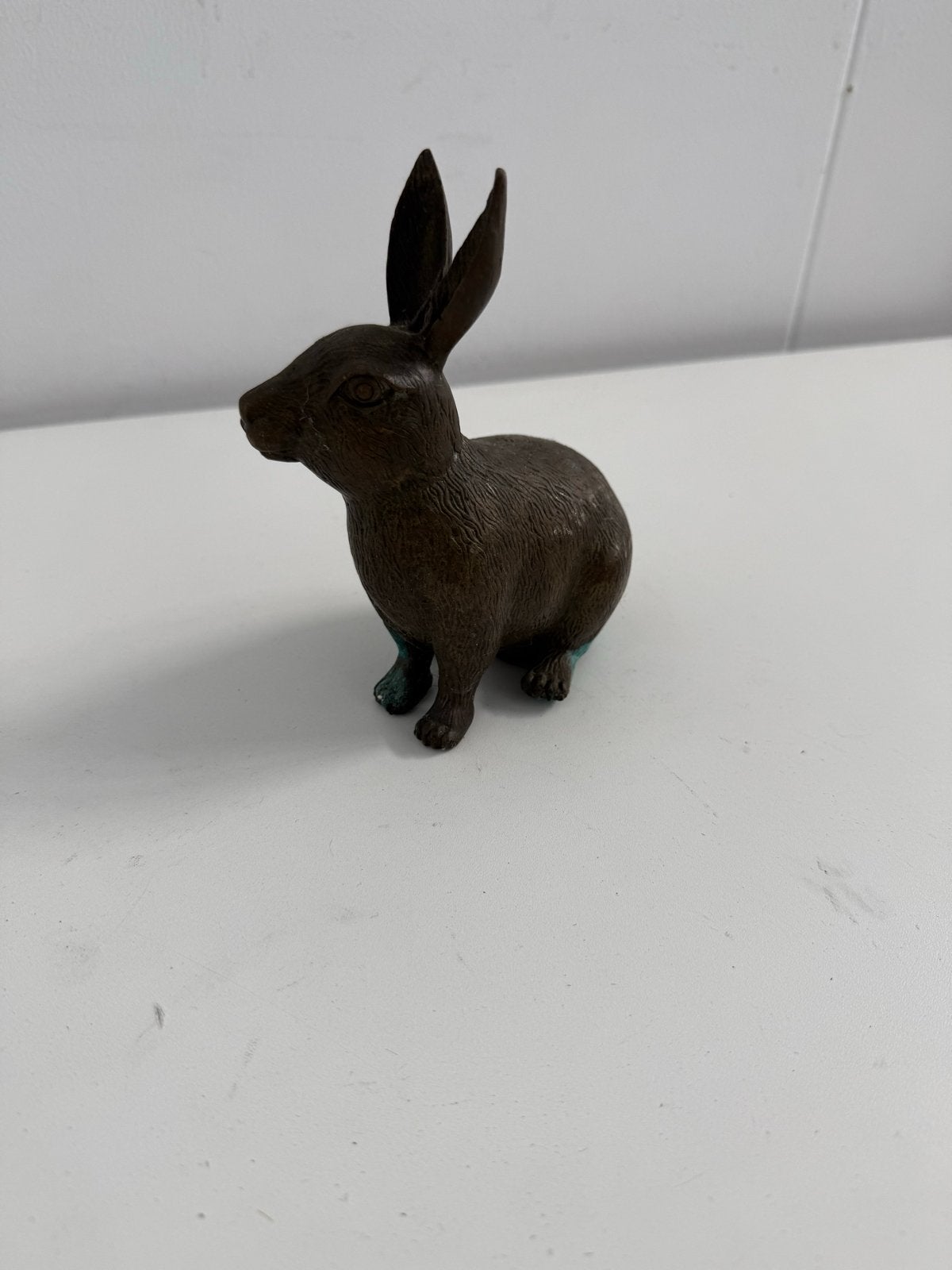 Vintage bronzen konijn beeldje, Antiek en Kunst, Ophalen of Verzenden
