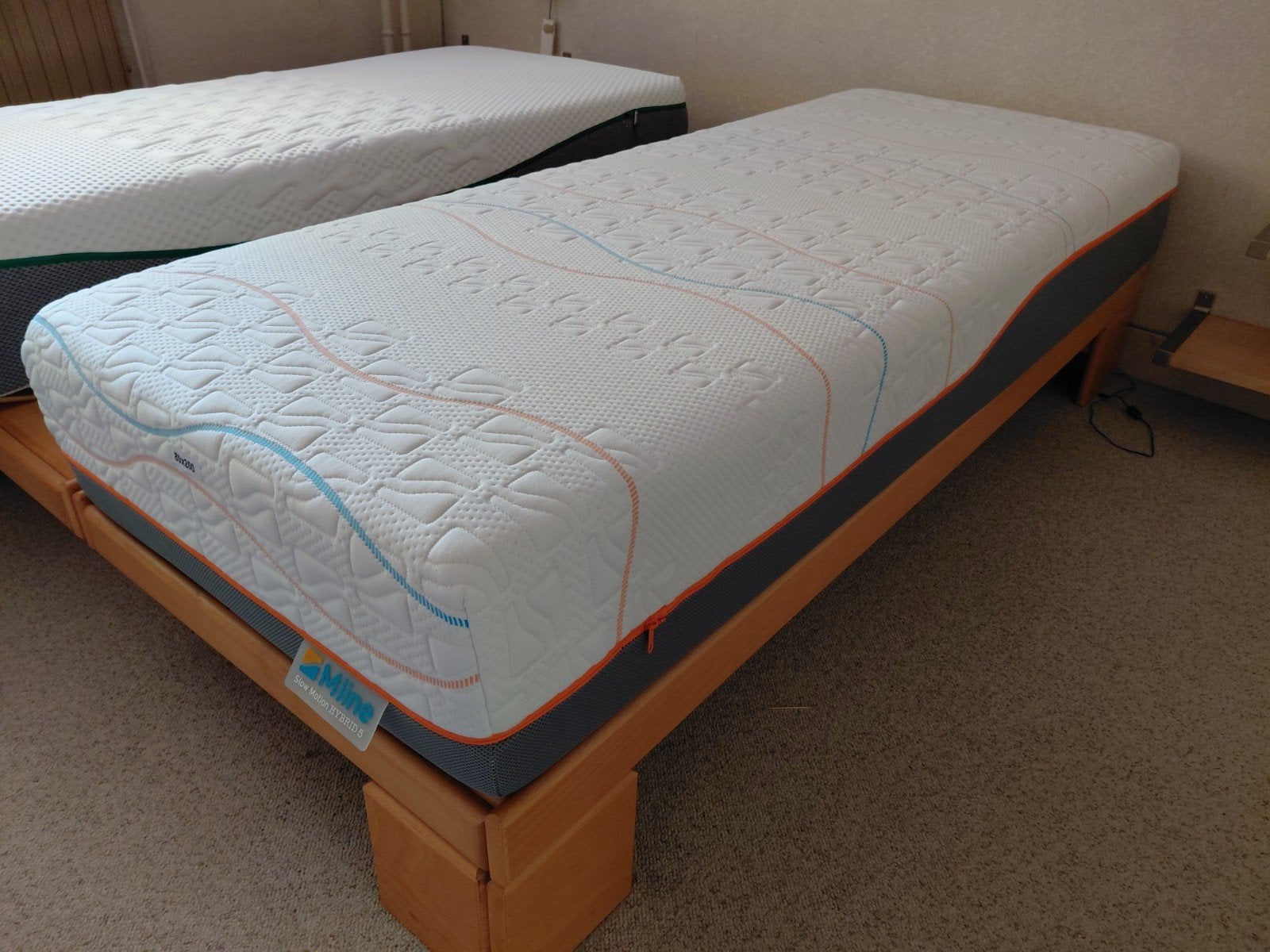Mline Slow Motion Hybrid 5 matras 80x200, Eenpersoons, Ophalen of Verzenden, Zo goed als nieuw, 80 cm