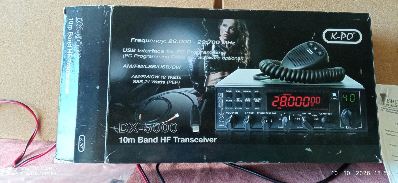 KPO DX-5000 transceiver SS6900 5555, Telecommunicatie, Ophalen of Verzenden, Zo goed als nieuw, Zender en Ontvanger