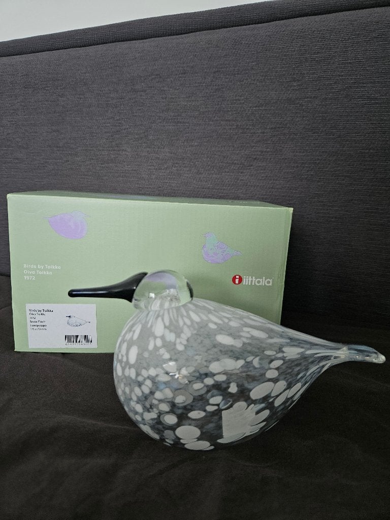 Iittala Birds by Toikka – Sneeuwvink, Antiek en Kunst, Glas, Wit, Handgemaakt, Ophalen of Verzenden