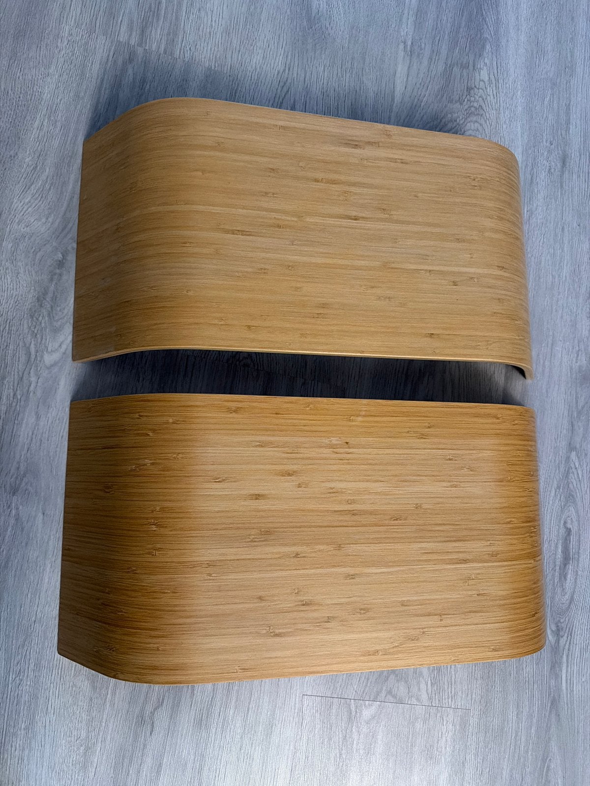 IKEA Sigfinn monitorstandaard bamboe (2 stuks), Ophalen, 50 tot 100 cm, Zo goed als nieuw, Minder dan 100 cm