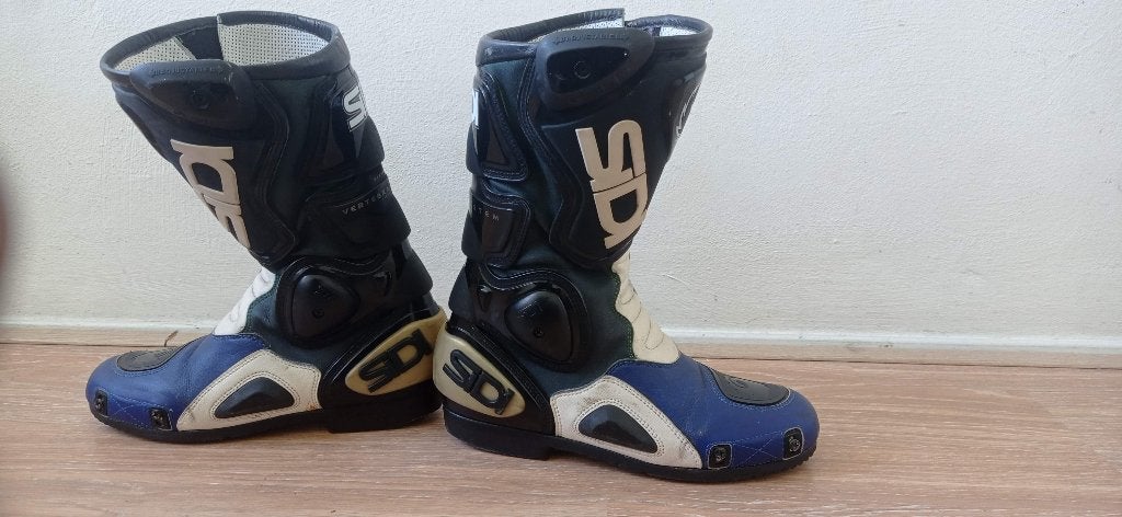 Sidi Vertebra motorlaarzen — maat 41 — blauw/zwart/wit, Dames, Ophalen of Verzenden, Laarzen, Tweedehands