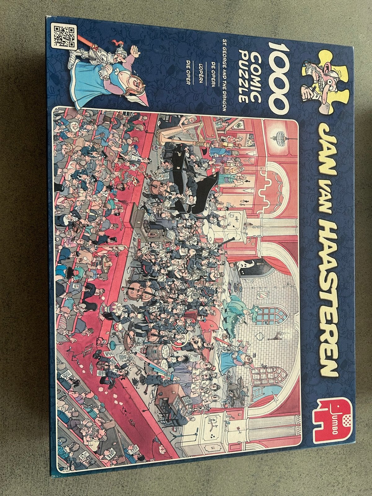 Jan van Haasteren De Opera 1000 stukjes legpuzzel, Ophalen of Verzenden, 500 t/m 1500 stukjes, Gebruikt, Legpuzzel