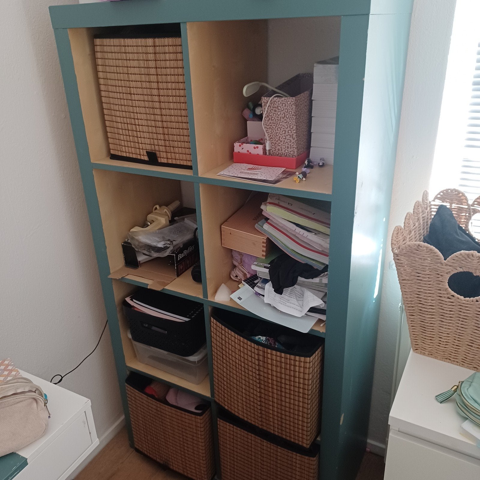 ikea kallax kast Handig opbergrek met 6 vakken - ideaal voor, Ophalen, Met plank(en), Gebruikt, 50 tot 100 cm
