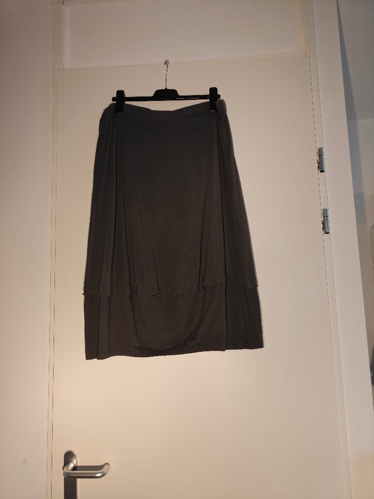 16. Vetono Lagenlook tricot rok antraciet / donkergrijs, Ophalen of Verzenden, Zo goed als nieuw, Grijs