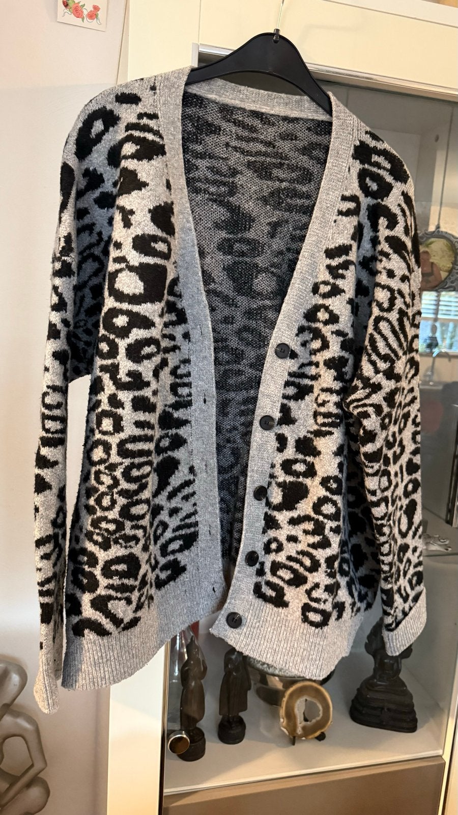 Leopard print vest maat 50, Ophalen of Verzenden, Zo goed als nieuw, Grijs, Trui of Vest