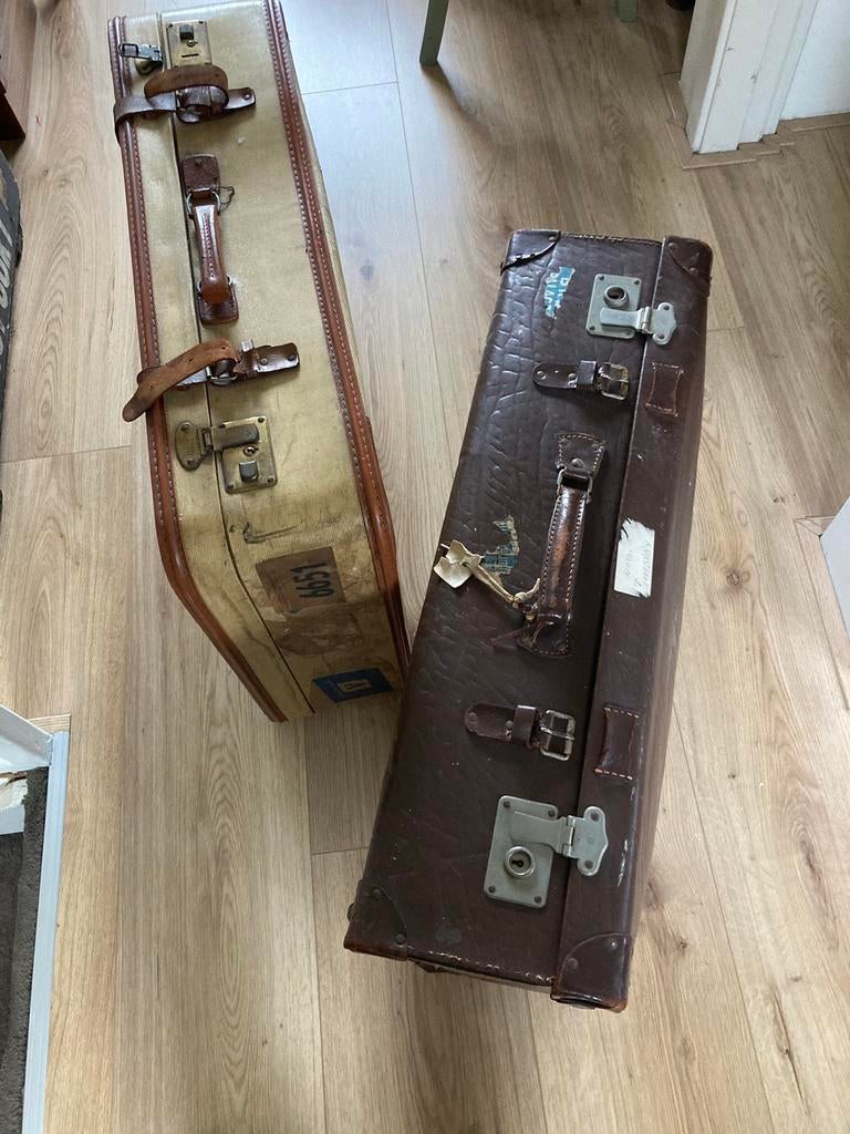 2 prachtige antieke koffers, Overige materialen, Gebruikt, 50 tot 100 cm, Ophalen of Verzenden