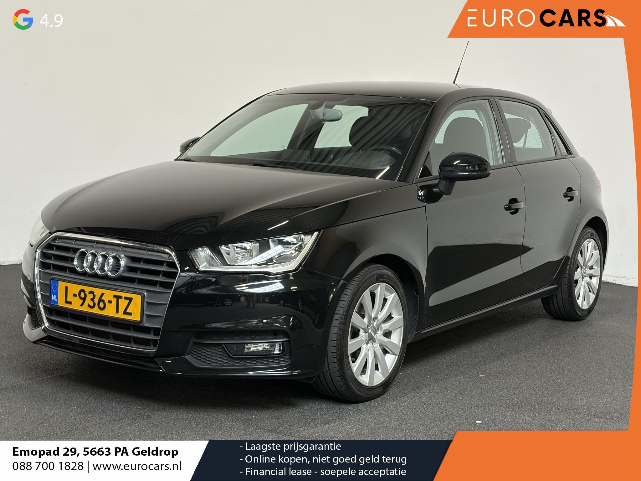 Audi A1 Sportback 1.0 TFSI Airco Lichtmetalen velgen, Auto's, Audi, Voorwielaandrijving, Stof, 82 pk, Zwart