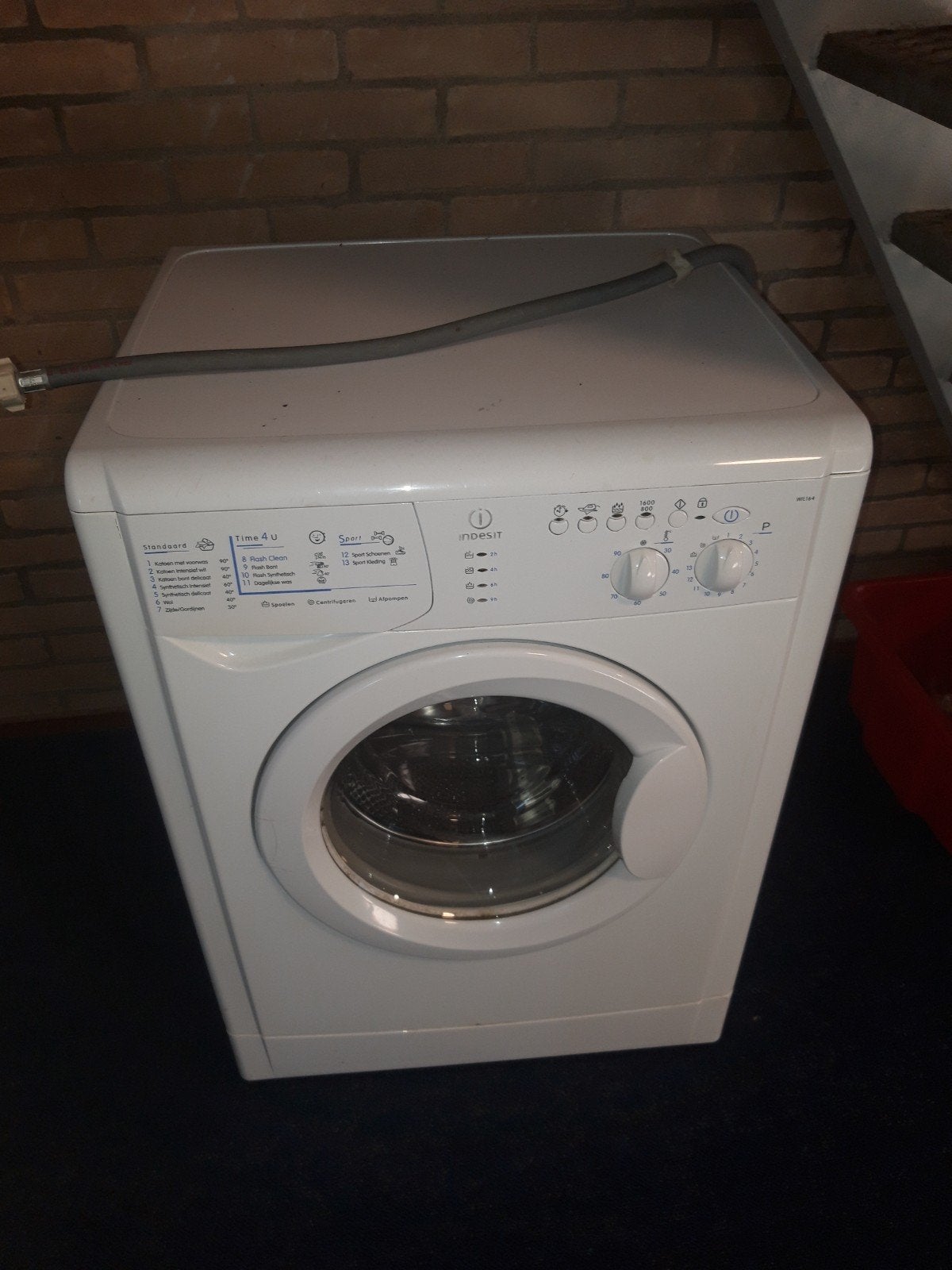 Indesit wasmachine, Witgoed en Apparatuur, Ophalen, Gebruikt, 1200 tot 1600 toeren, 85 tot 90 cm