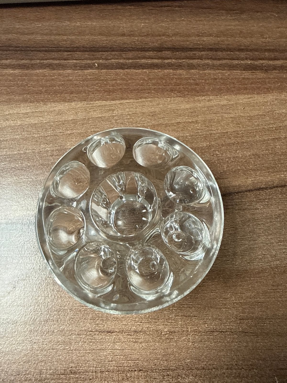 Vintage Glazen Kaarsenhouder voor 9 Kaarsen, Antiek en Kunst, Ophalen of Verzenden
