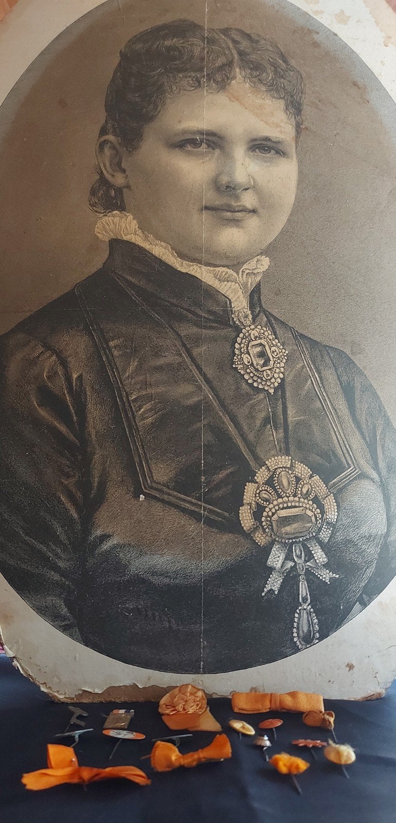 16 x oranje lintje onderscheiding koninklijk huis, Ophalen of Verzenden, Zo goed als nieuw, Kaart, Foto of Prent