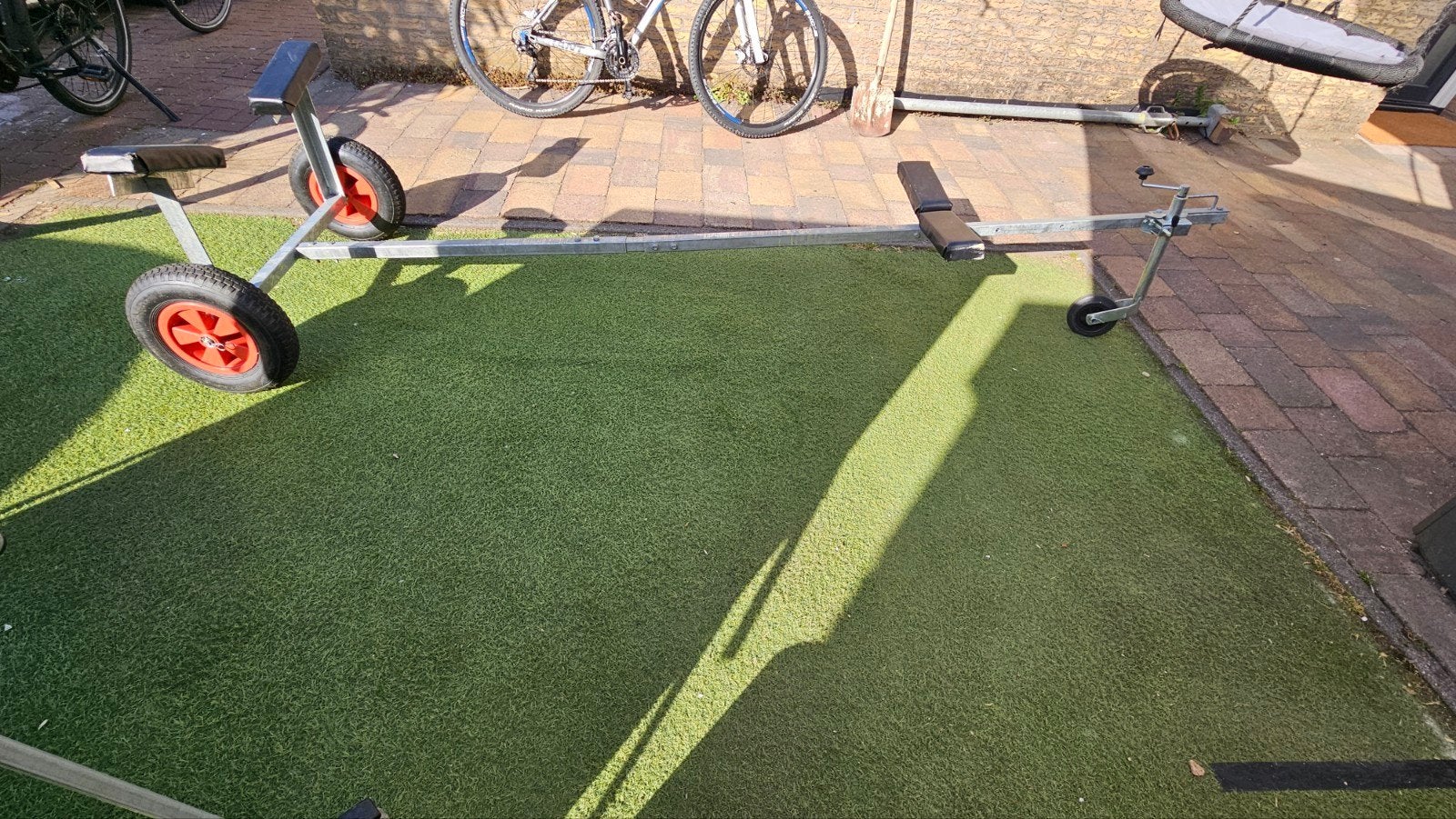 Strandtrailer voor Intex mariner 4 die ook te koop is, Watersport en Boten, Ophalen, Gebruikt, Overige typen