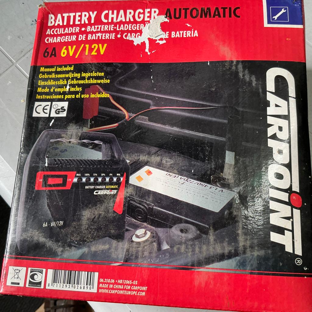 Acculader 6A 6V/12V - Slechts 1 keer gebruikt, Auto-onderdelen, Accu's en Toebehoren, Gebruikt, Ophalen of Verzenden