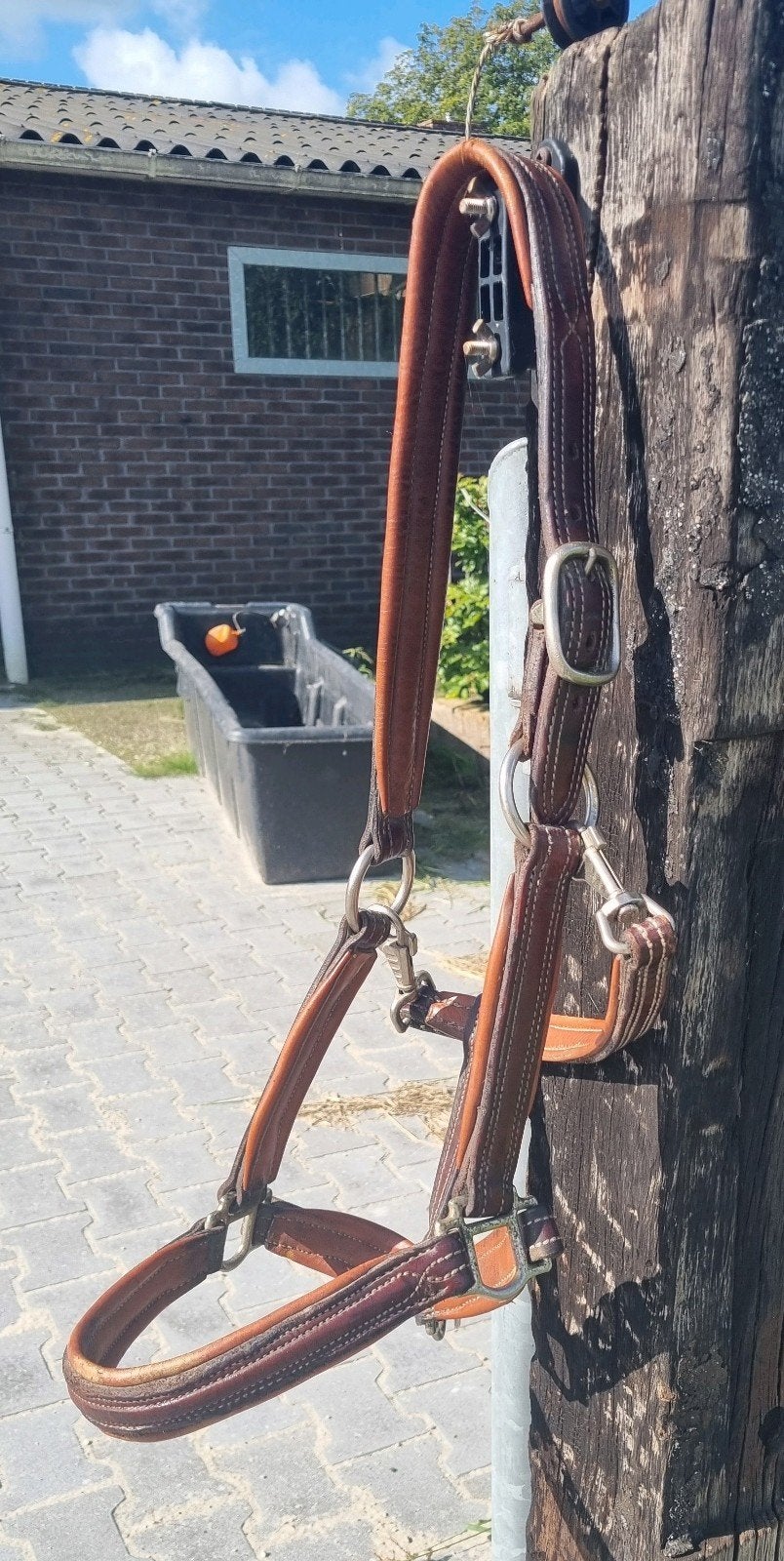 Leren halster, Dieren en Toebehoren, Handgemaakt, Bruin, Ophalen of Verzenden, Halster