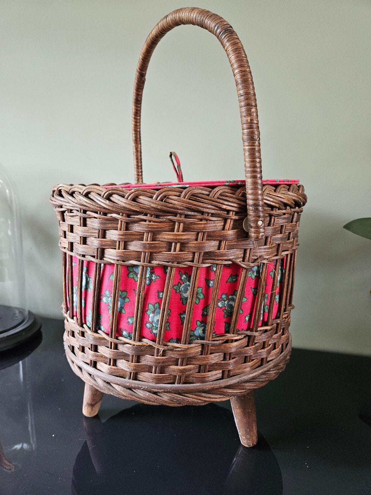 Vintage rieten naaidoos / naaibox / naai mandje, Ophalen of Verzenden, Gebruikt, Overige typen