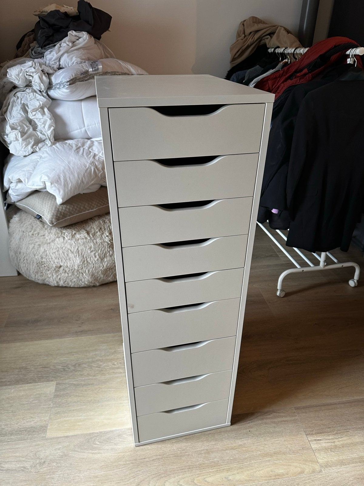 IKEA Alex ladeblok met 9 lades - 36x116cm, Ophalen, Minder dan 50 cm, Gebruikt, 5 laden of meer