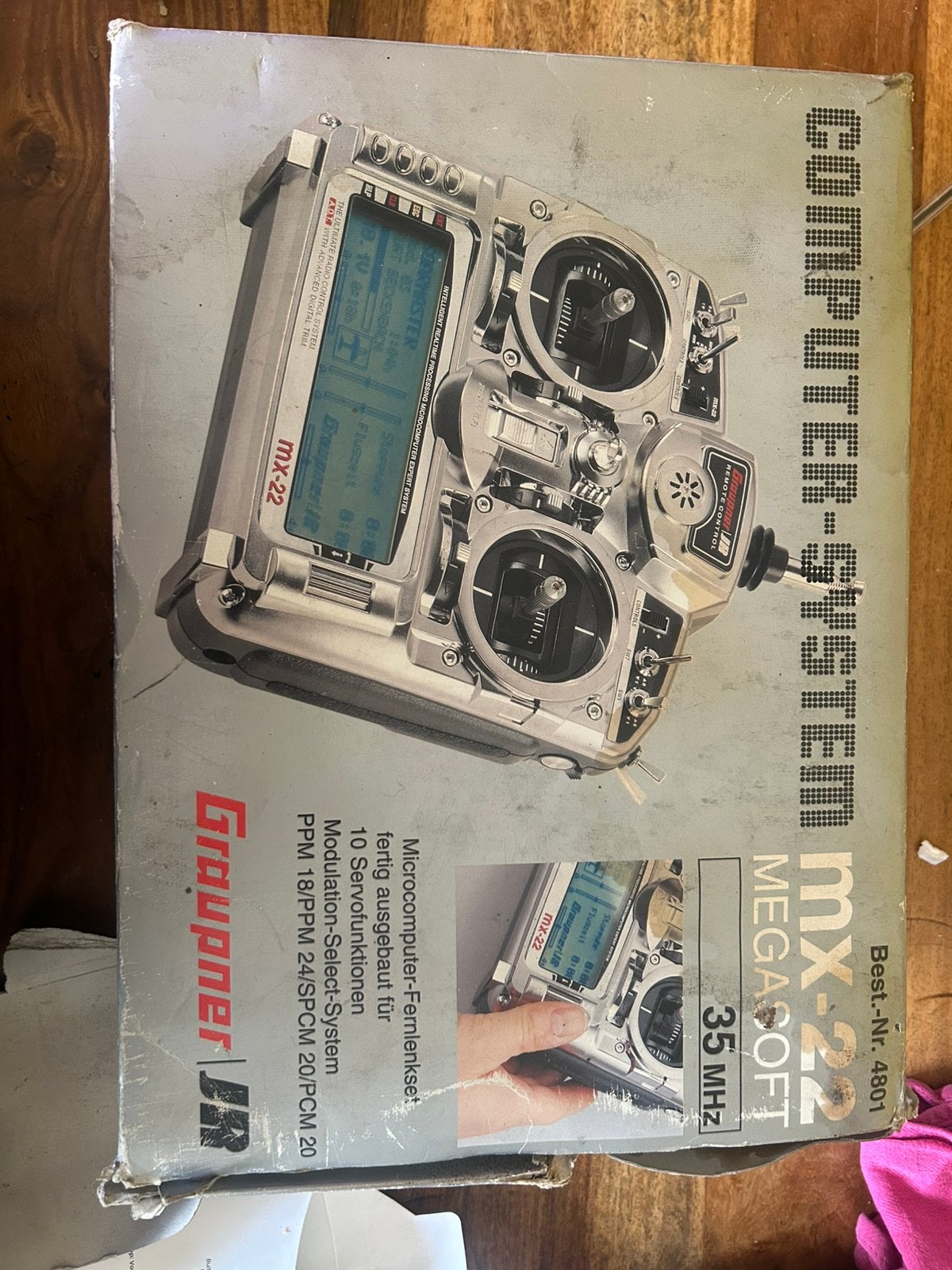 Graupner JR MX-22 35 MHz Computerzender RC + originele doos, Ophalen, Overige typen, Zo goed als nieuw, Onderdeel
