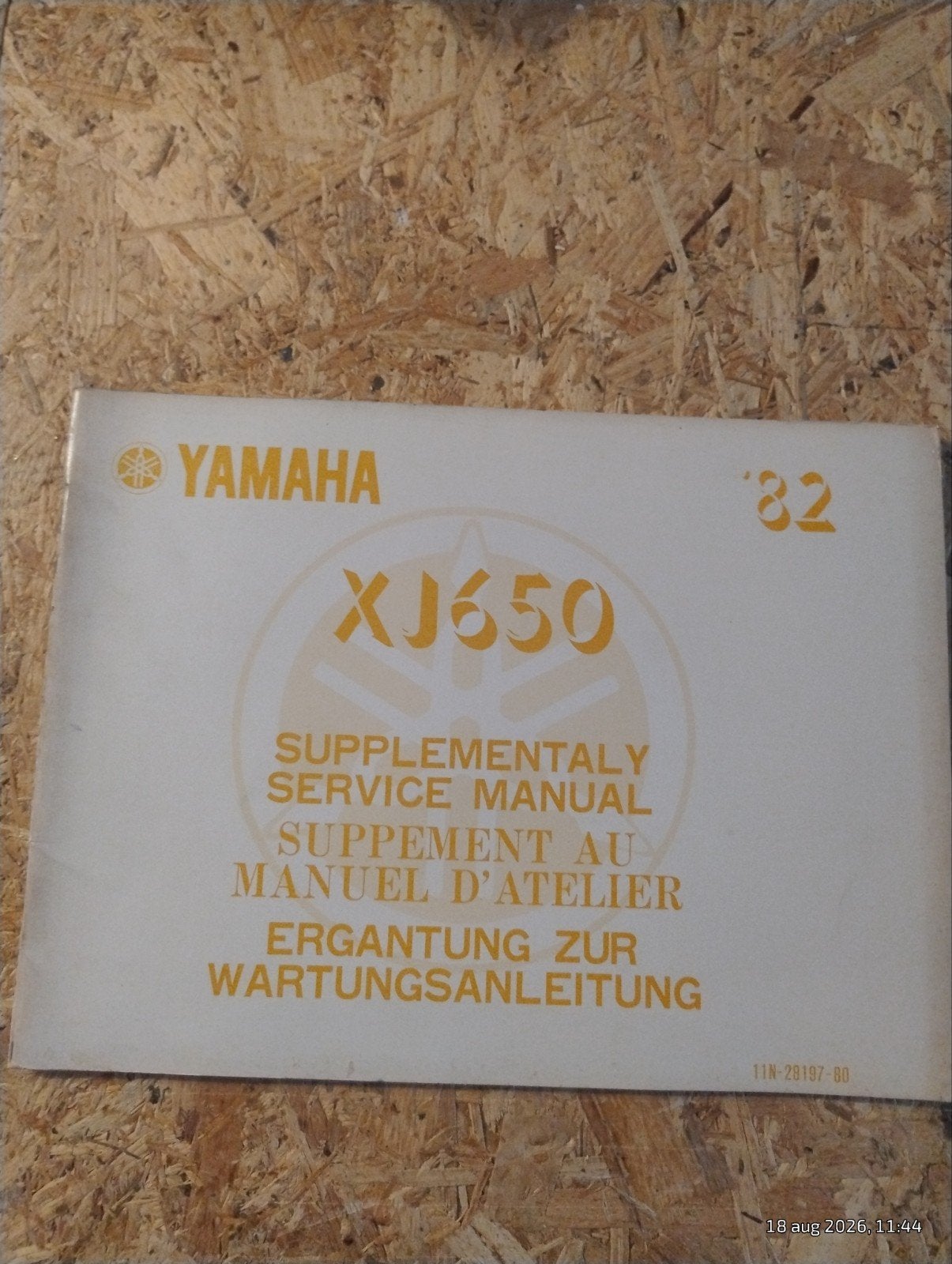 Yamaha XJ650 Service Manual - Supplement '82, Motoren, Verzenden, Yamaha