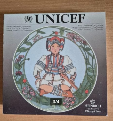 Bord Unicef nr. 10 Joegoslavië - Heinrich - Villeroy & Boch, Verzenden