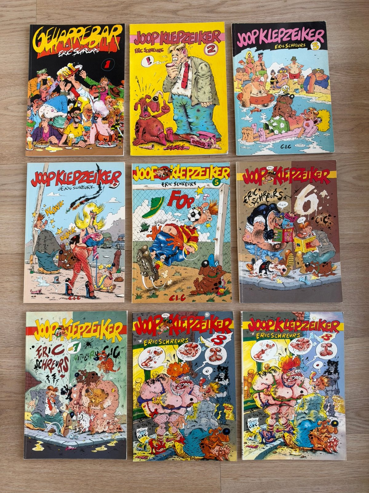 16 stripboeken Eric Schreurs – Joop Klepzeiker + specials, Boeken, Meerdere comics, Ophalen of Verzenden, Zo goed als nieuw, Europa