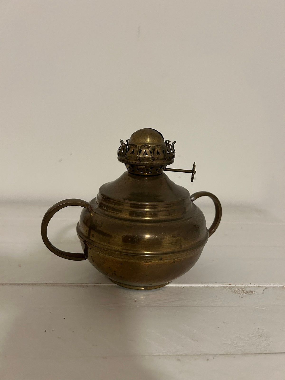 Antieke Olie Lampje - Vintage Sfeerlicht, Ophalen of Verzenden