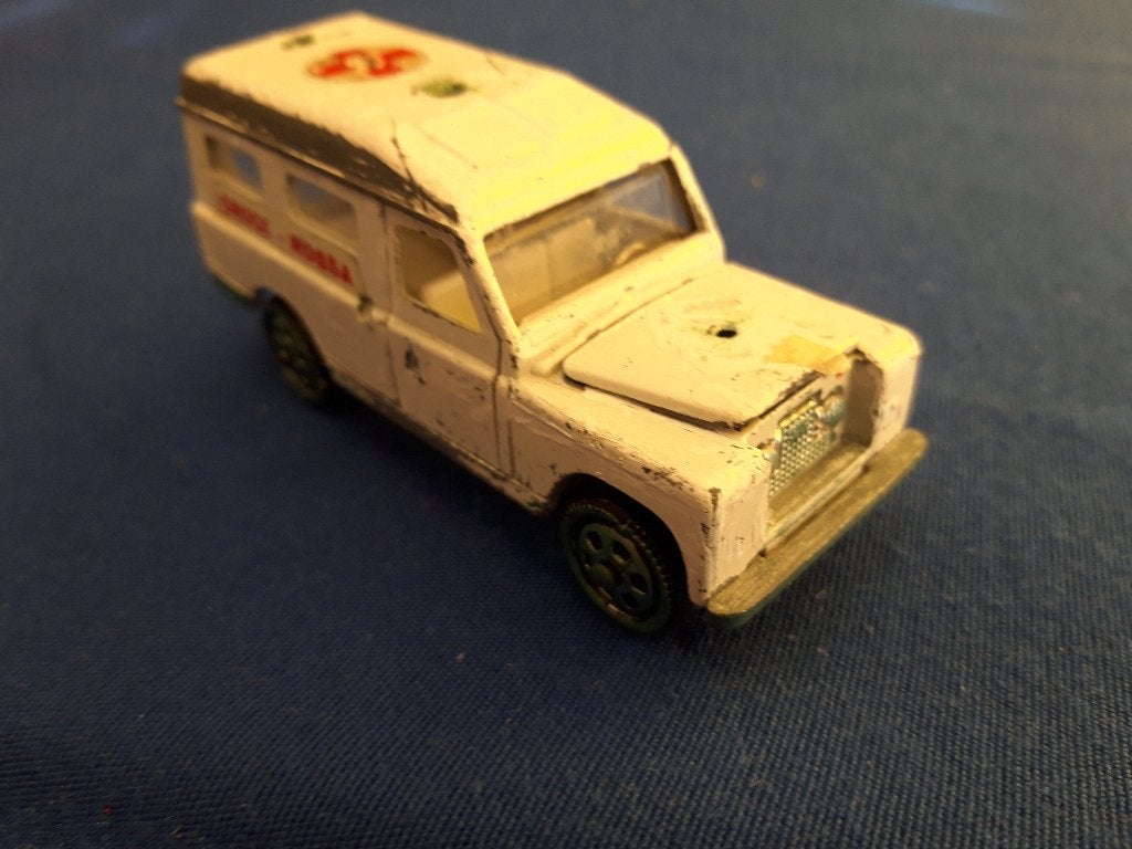 Land Rover Ambulance Mebetoys 1/43 - Restauratie object, Ophalen of Verzenden, Gebruikt, Auto, Overige merken