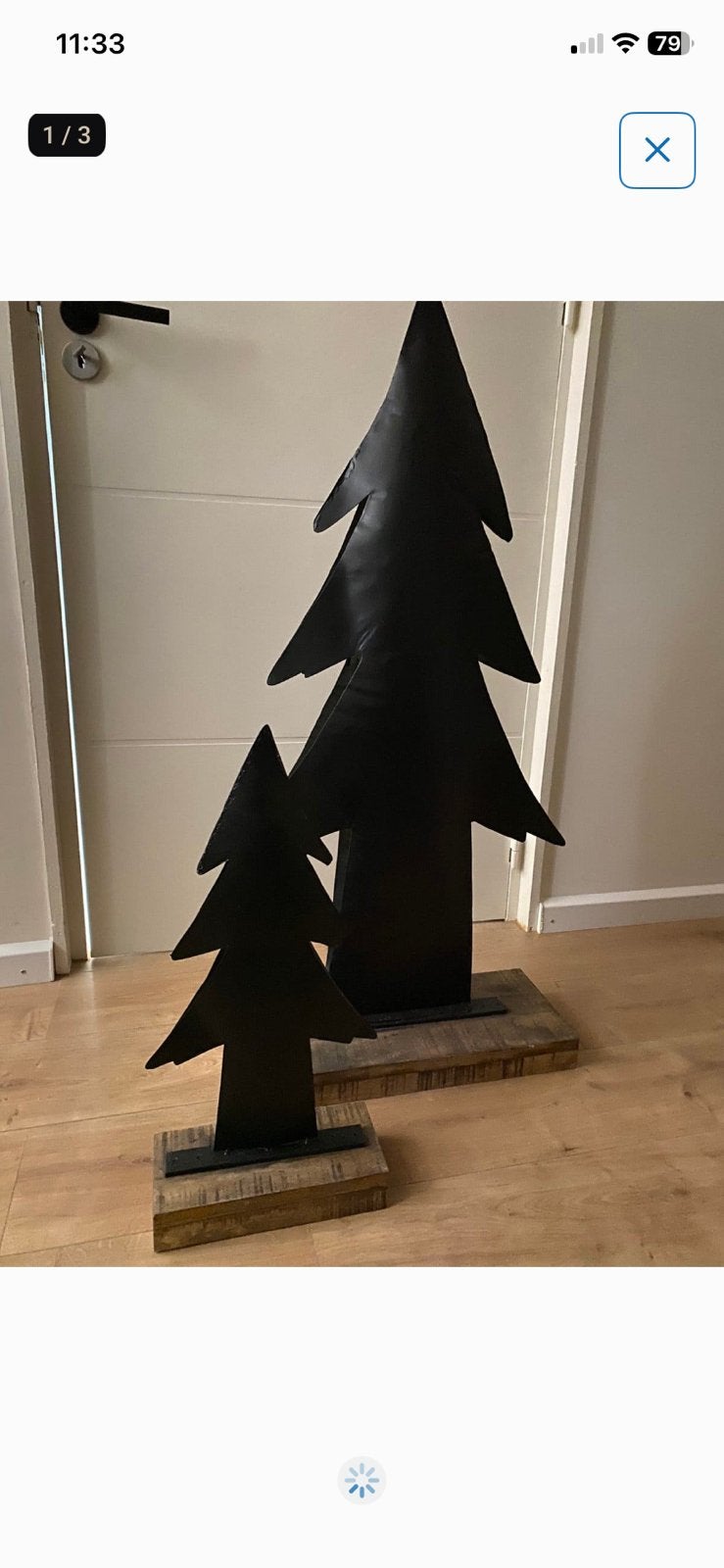 Kerstboom metaal groot en klein, Ophalen, Zo goed als nieuw