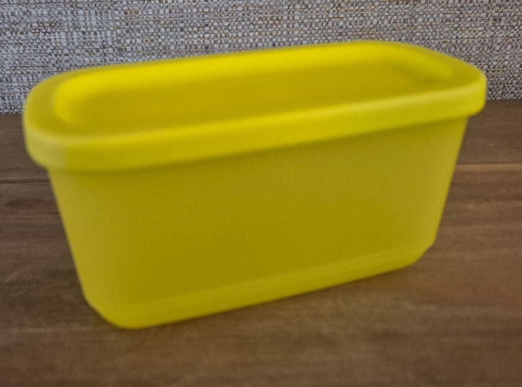 Tupperware Cubix rechthoek 250ML Geel, Ophalen of Verzenden, Zo goed als nieuw, Geel, Overige typen