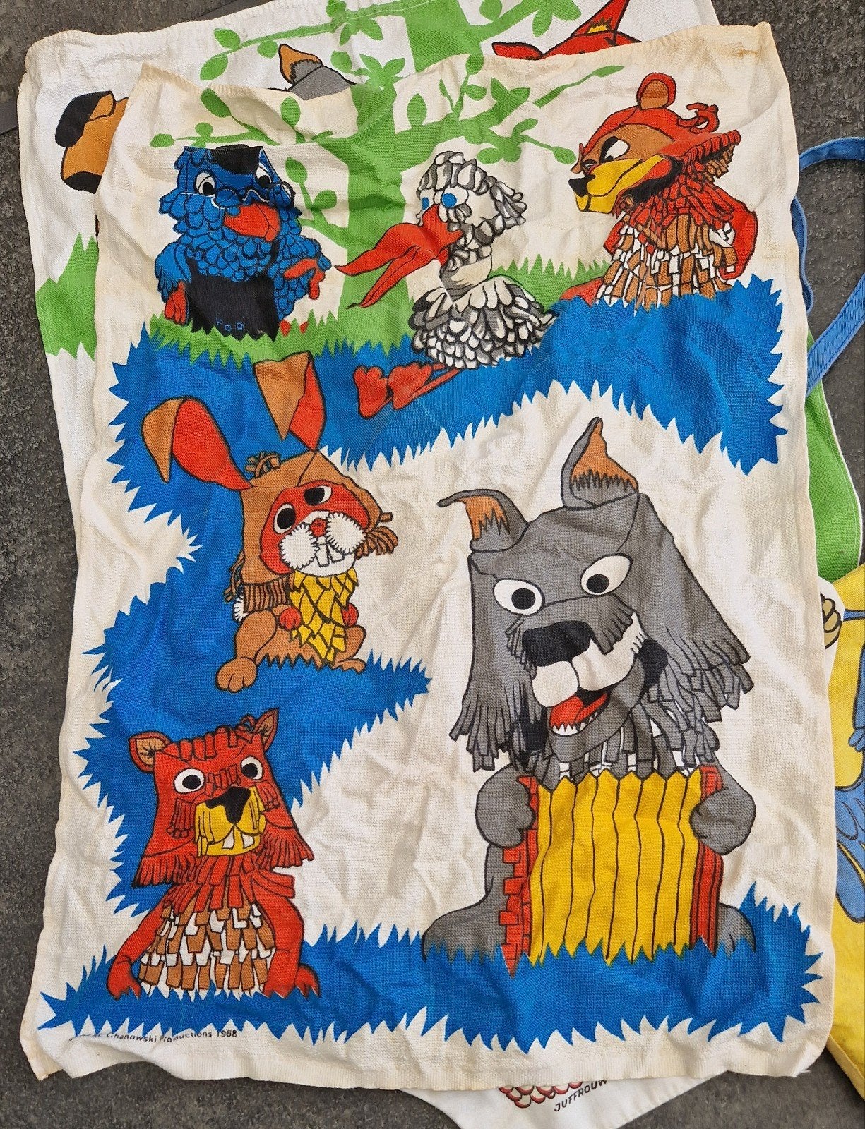 Vintage Fabeltjeskrant Meneer de Uil tas met inhoud, Ophalen of Verzenden, Gebruikt, Gebruiksvoorwerp